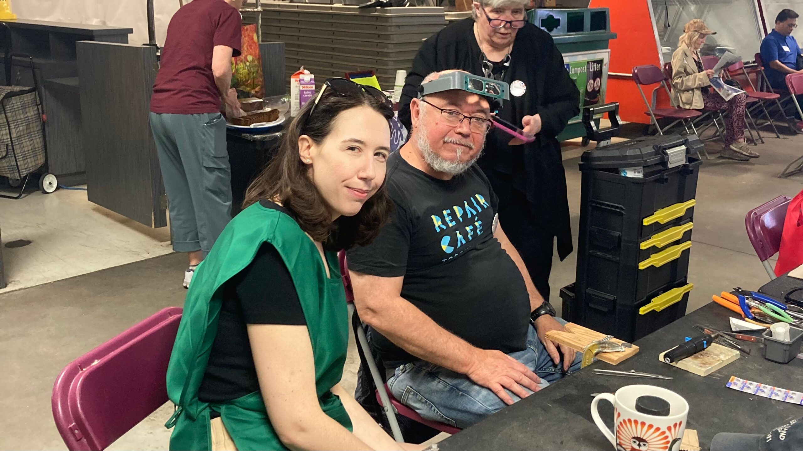 Jess and her fixer at the June 2024 REmarket repair cafe